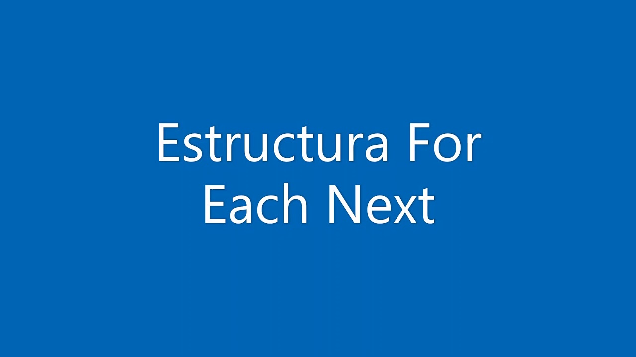 17. Estructura For Each Next en excel VBA