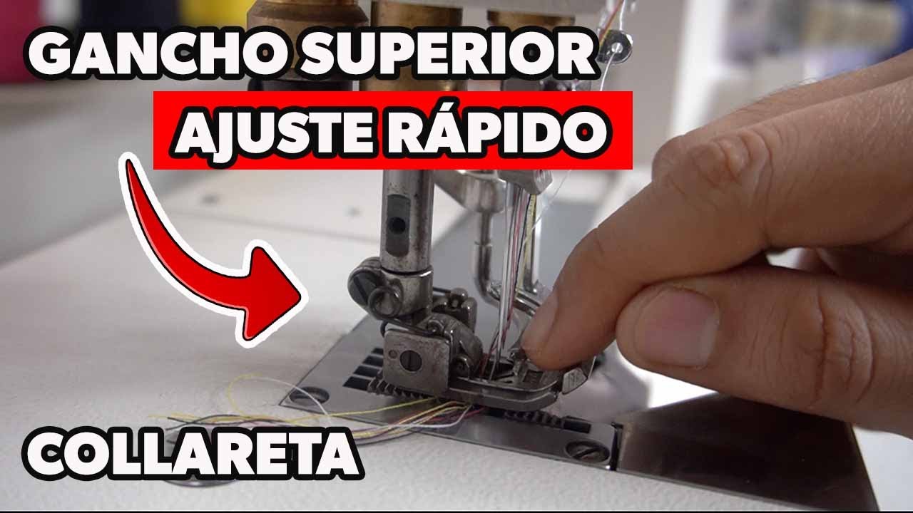 Cómo ajustar el gancho superior de la collareta o doble tramado
