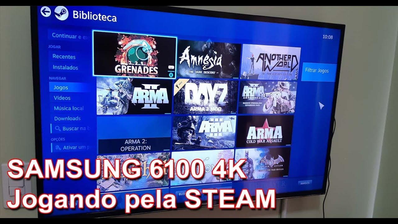 Samsung 6100 4k - Conectando e jogando pela Steam
