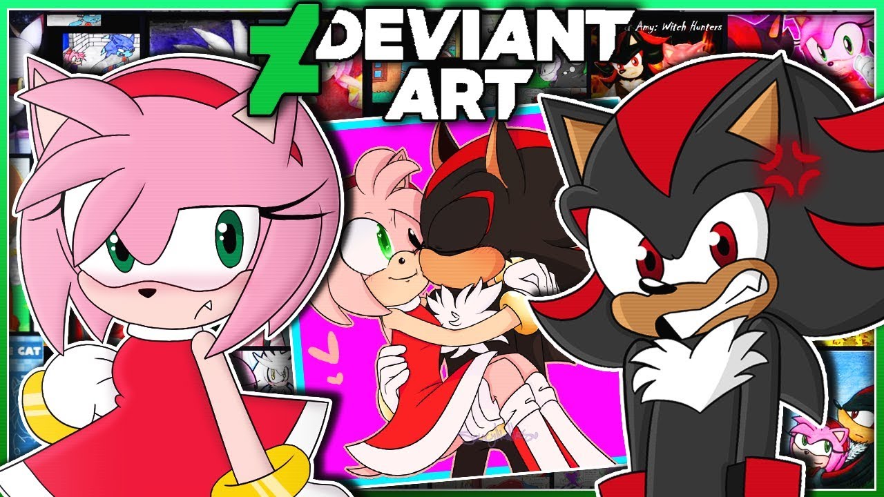 Шэдоу и Эми посещают DEVIANTART! - ЭМИ целует Шэдоу?!