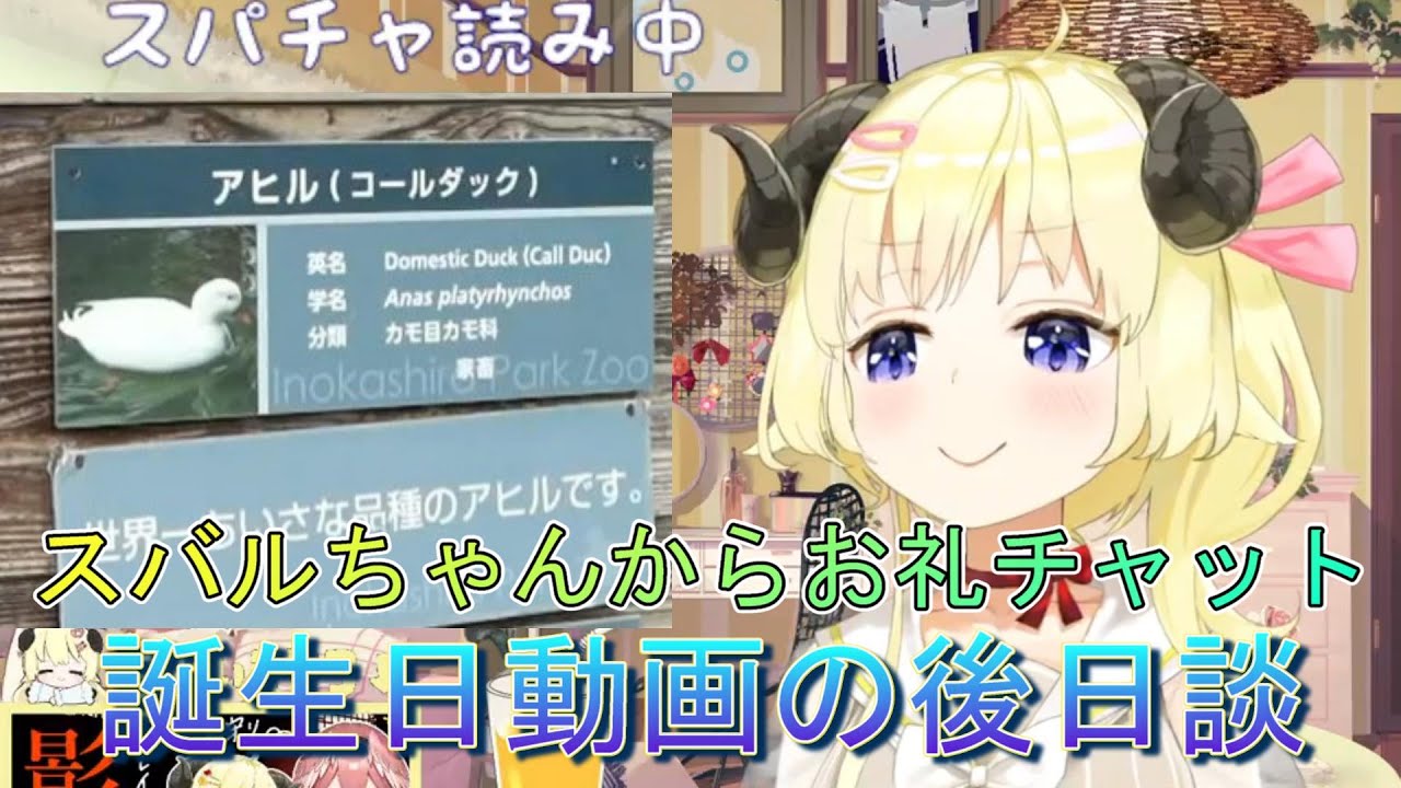 スバルちゃんからお礼チャットと後日談【角巻わため/ホロライブ/切り抜き】