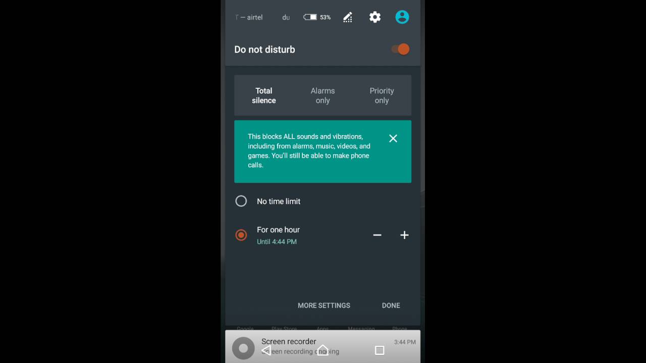 Sony Xperia Z3 plus/Z4 : Don't disturb option in Android marshmallow os features