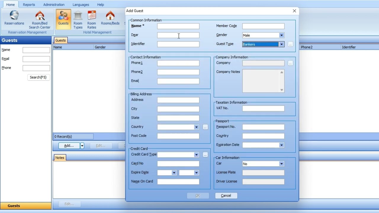 Hotel management system. with full access full package