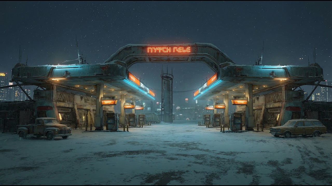 Cyberpunk Snowstorm Ambience - 3 Hours of Heavy Blizzard Sounds for Deep Focus and Study