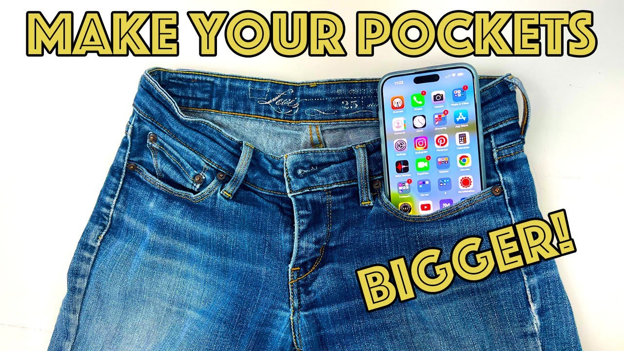 How To Make Small Jean Pockets Deeper Or Bigger The Easy Way!