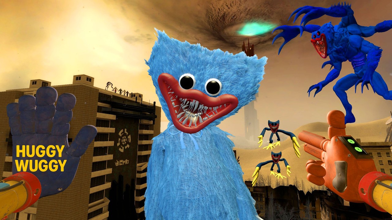 SURVIVING IN AN ABANDONED CITY FULL OF MUTANT HUGGY WUGGYS FROM POPPY PLAYTIME! | Garry's Mod