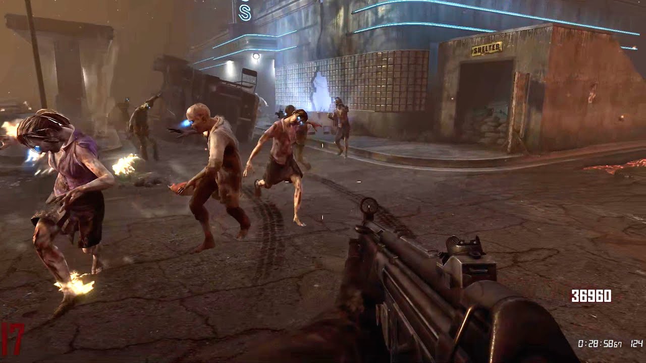 Black Ops 2 zombies Bus Depot round 30 run (no down, full game)