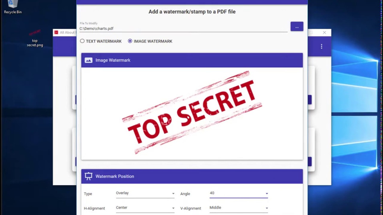Add Image Watermark to a PDF with All-About-PDF
