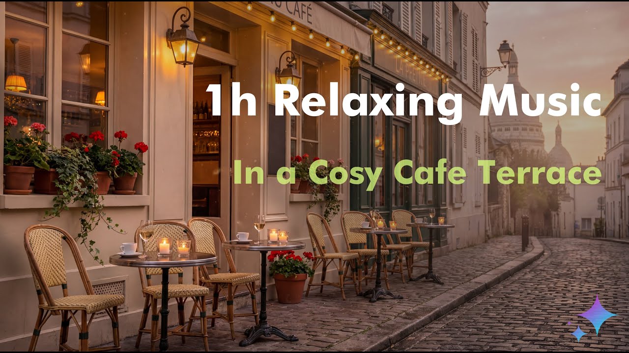 1h Relaxing Music In a Cosy Cafe Terrace