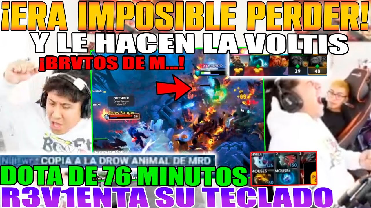 ERA DOTA IMPOSIBLE DE PERDER Y LE HACEN LA VOLTIS!! MACARIUS R3V1ENTA SU TECLADO. DOTA DE 76 MINUTOS