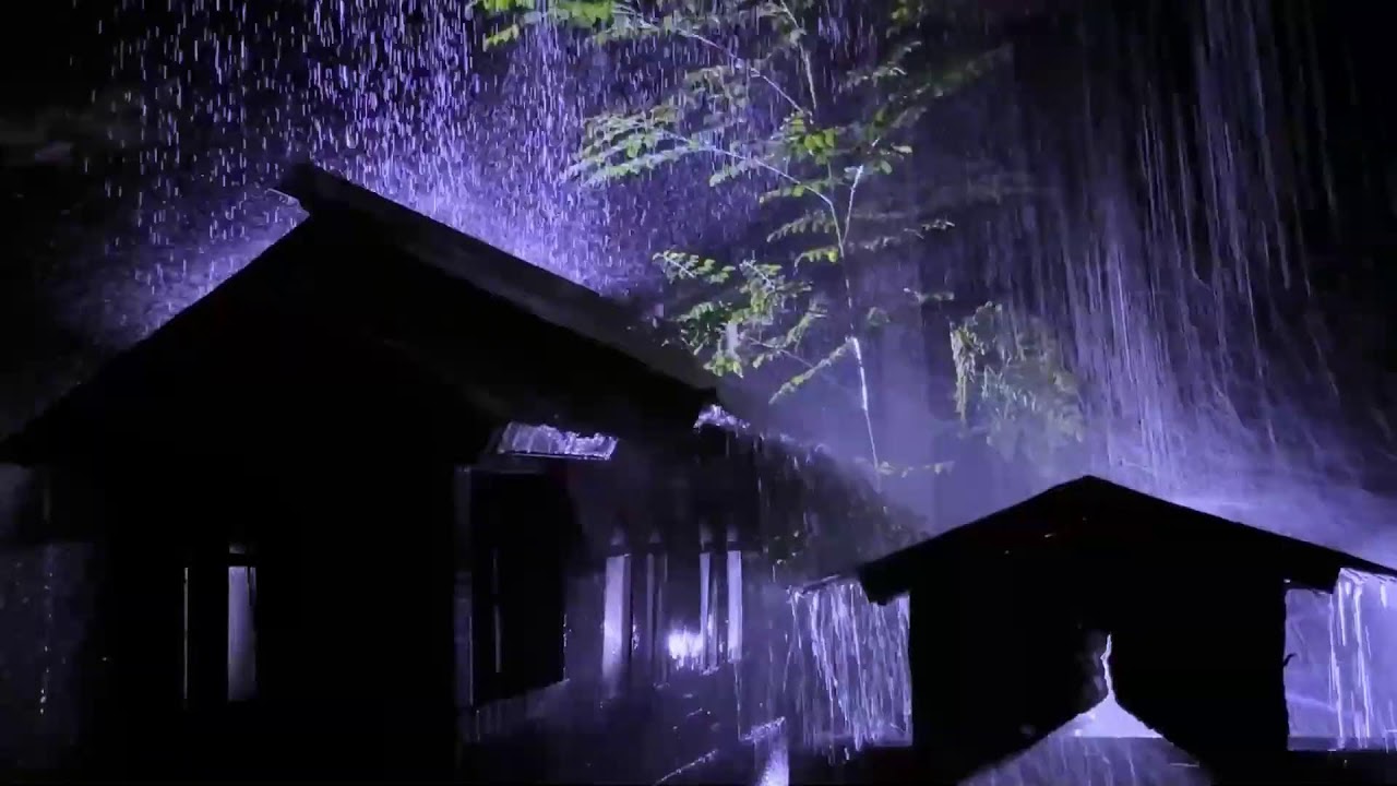 Night Thunderstorm Rain Sounds for Insomnia and Overthinking