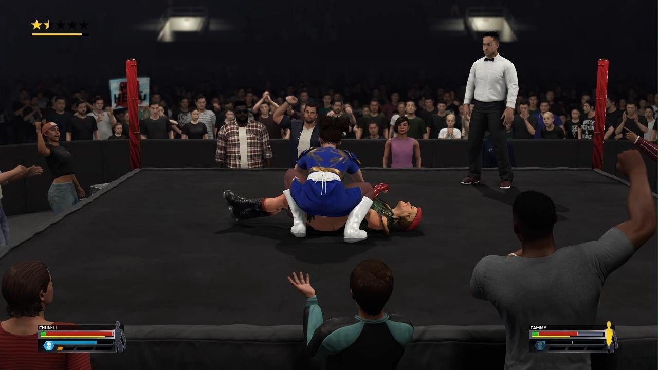 WWE 2K25: Chun-Li vs. Cammy White in the Underground Match