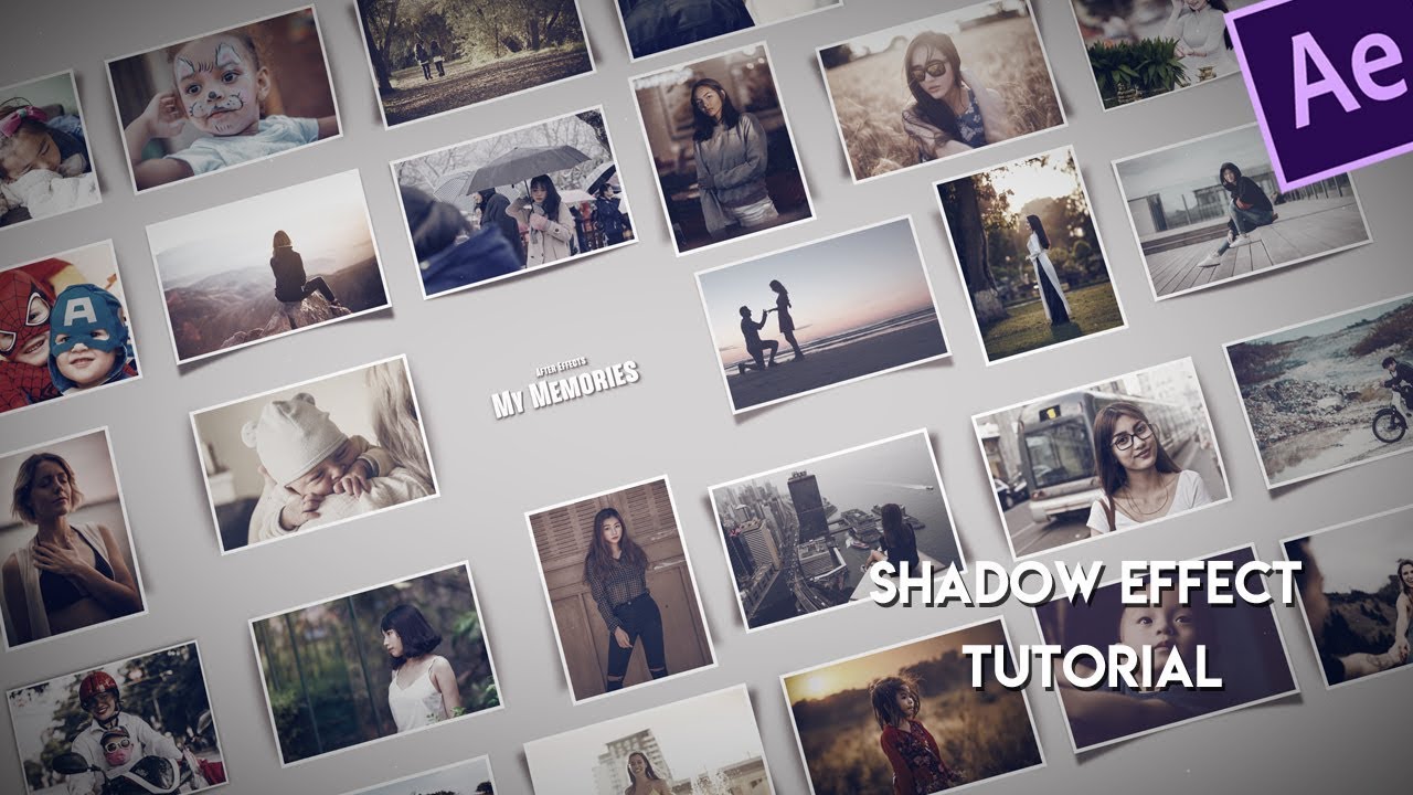 AE「アフターエフェクト」チュートリアル18 | Shadow | Photo Gallery   Freeze✚Shadow | 3Dフォトスライドショー