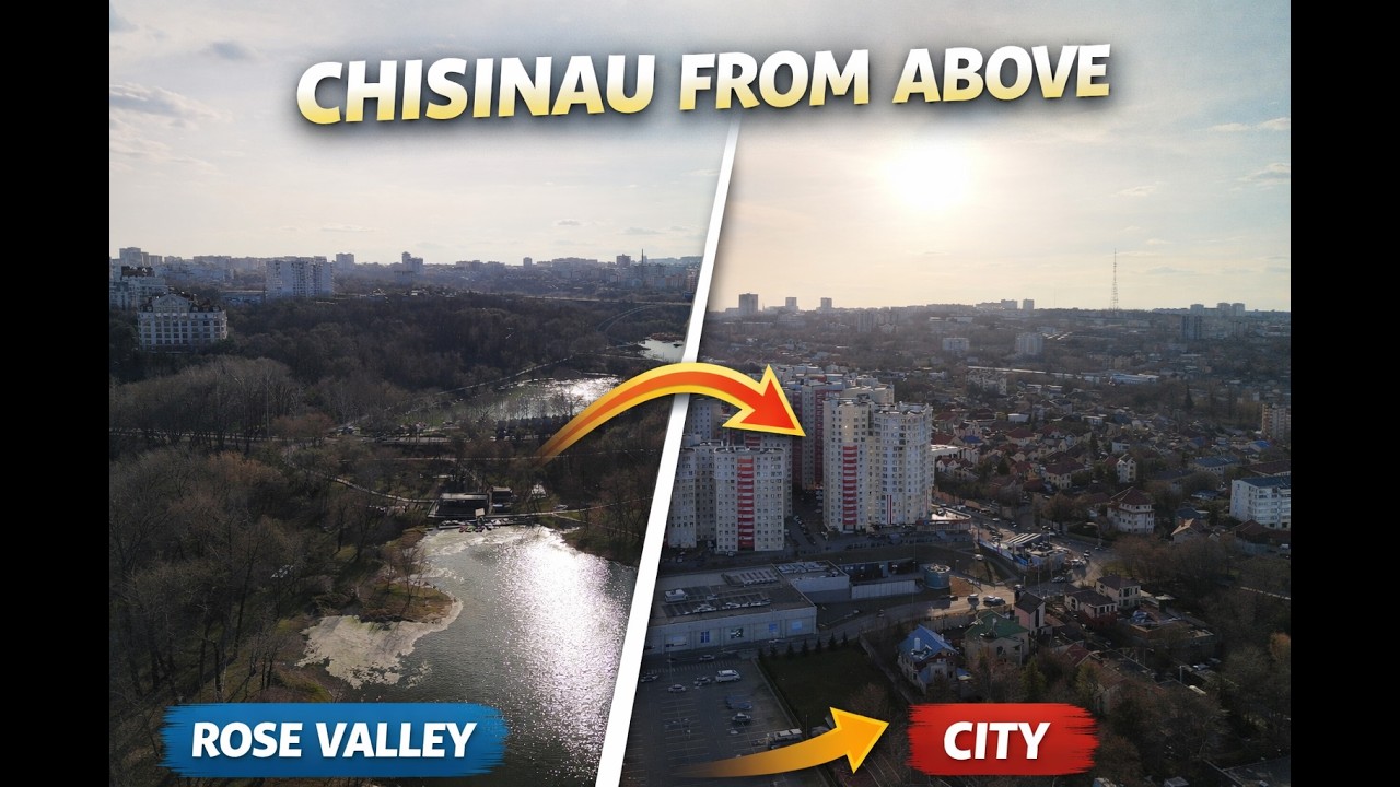 Chisinau from Above: Rose Valley &rarr; City (4K Drone)