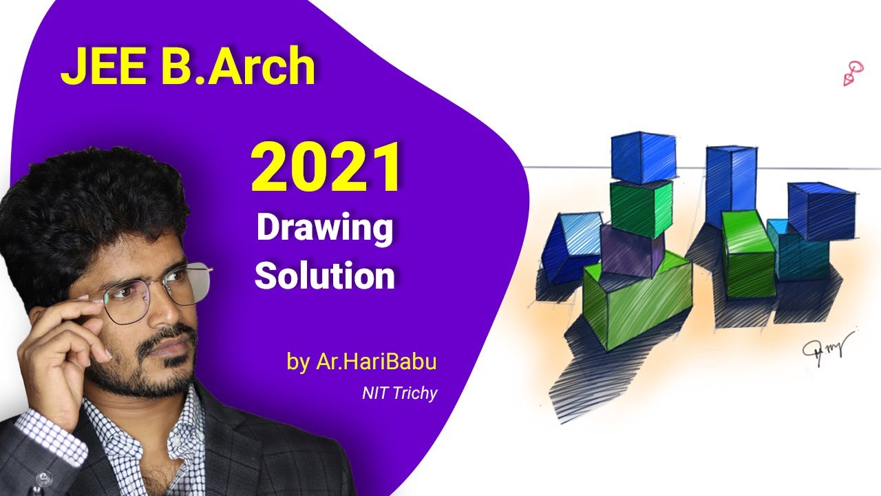 JEE B.Arch 2021 Drawing Solution | Cubes and Cuboids Drawing | NATA 2021 #jee2021exampaper