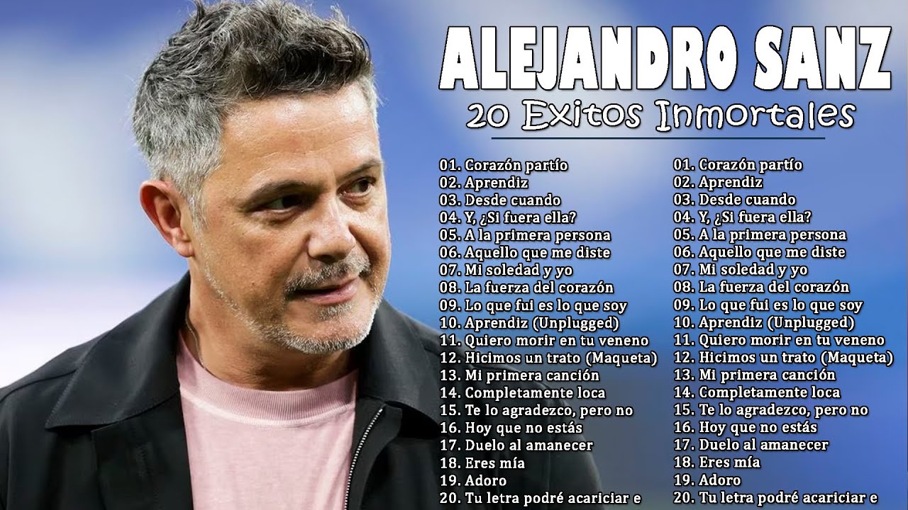 Las mejores canciones de ALEJANDRO SANZ | ALEJANDRO SANZ GRANDES EXITOS MIX Vol1