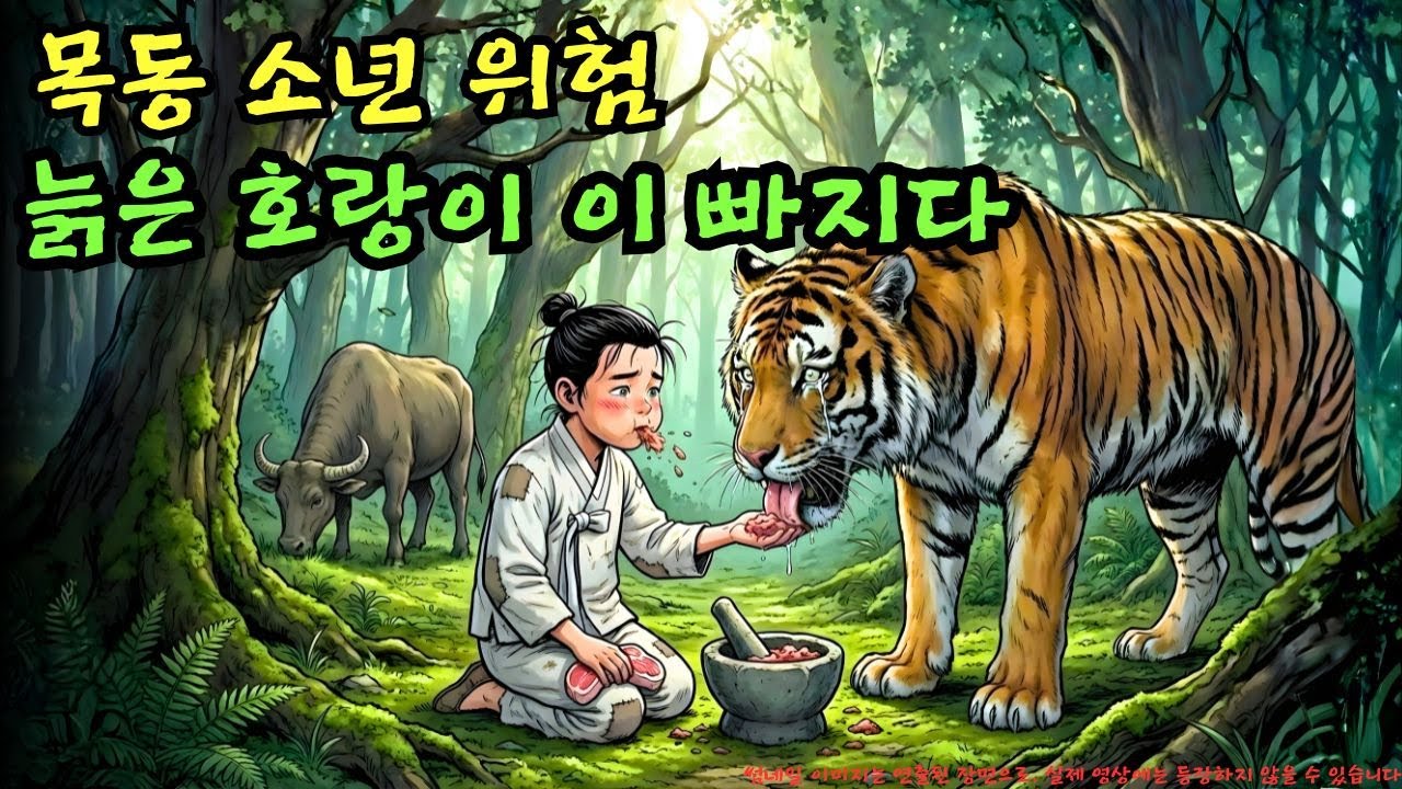 👉“제가 씹어 드릴게요!”이가 다 빠져 고기를 먹지 못하는 늙은 호랑이를 위해 아이가 직접 씹어 먹였다,이 행동은 과연 위험하지 않을까?| 야담 |옛날이야기 |민담 |전설 | 설화