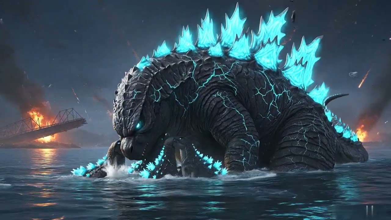 Godzilla Rescues Kidnapped Hatchlings  Epic Bridge Battle vs Armored Division  Atomic Breath vs Tank