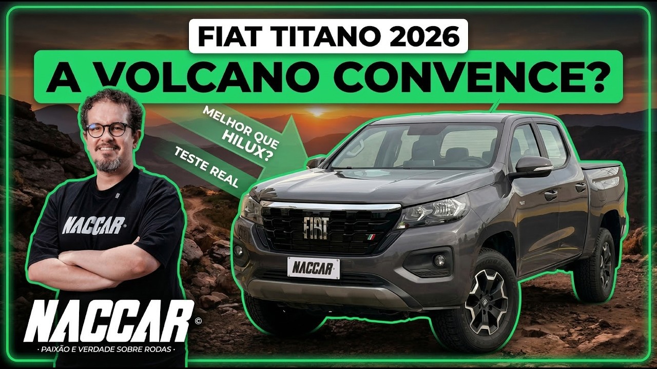 Fiat Titano Volcano 2026: Ela FIINALMENTE ficou BOA? Adeus 