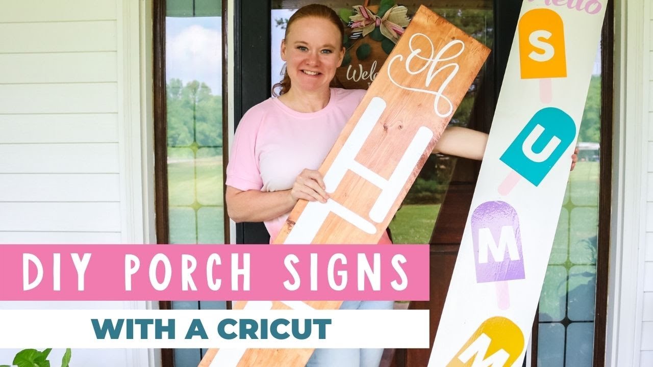 DIY Welcome Sign for Your Porch with a Cricut Machine