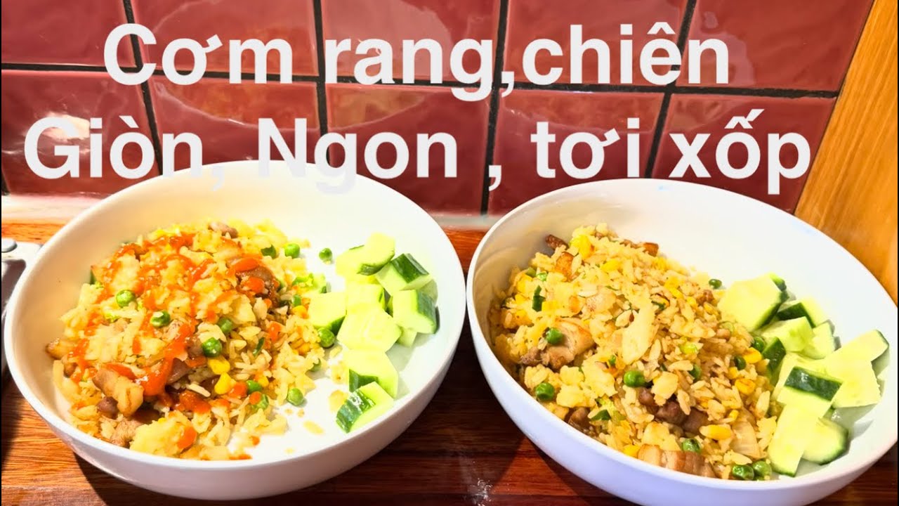#nauantainha cơm rang , chiên cùng thịt ba rọi và trứng #yummy #easy 
