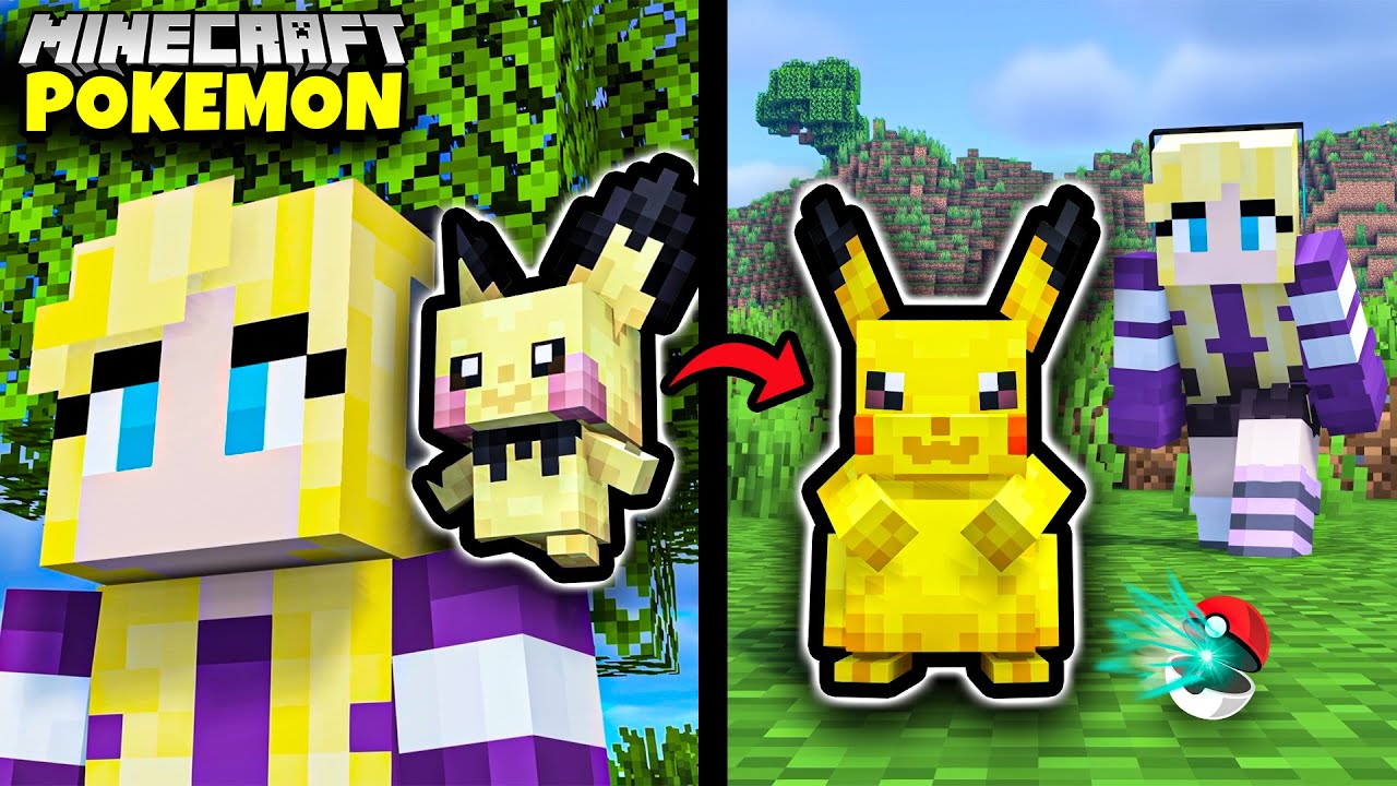 EWOLUCJA PICHU W PIKACHU ⚡️ MINECRAFT POKEMON
