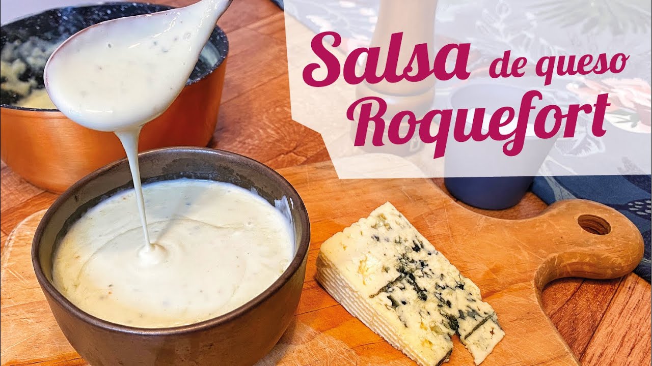 SALSA DE QUESO ROQUEFORT para pasta y carne 🧀 Receta fácil y rápida