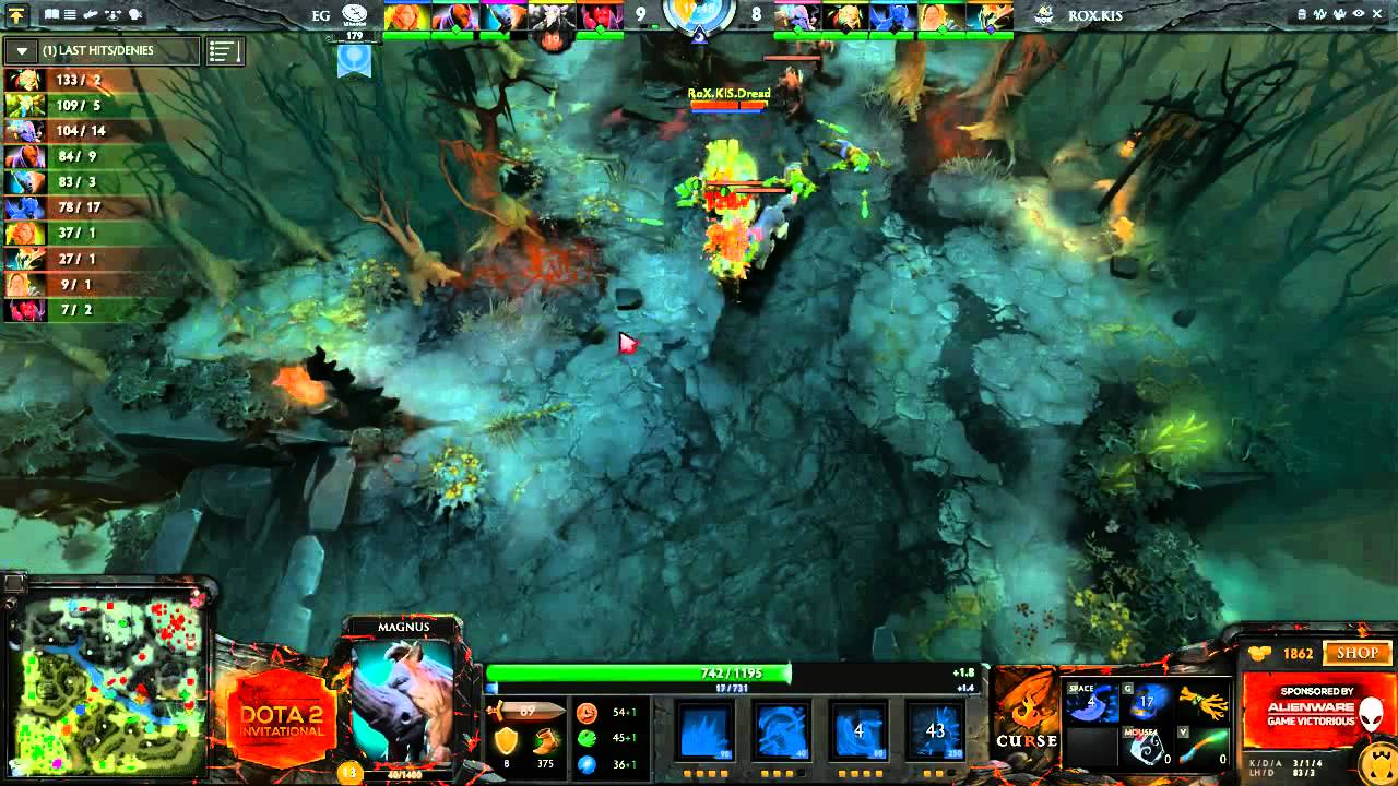 EG vs RoX.KIS game 2 - Curse Dota 2 Invitational sponsored by Alienware