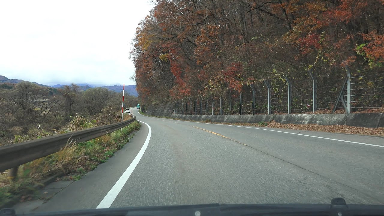 4K　国道121号等　等速　福島県会津若松市→栃木県日光市・旧今市市