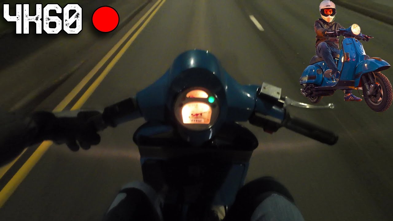 [RAW] Vespa PX Night Ride | 4K 60FPS