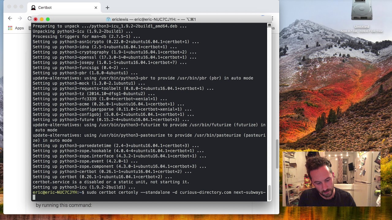 Getting an HTTPS certificate with Let's Encrypt's Certbot on Ubuntu 16.04