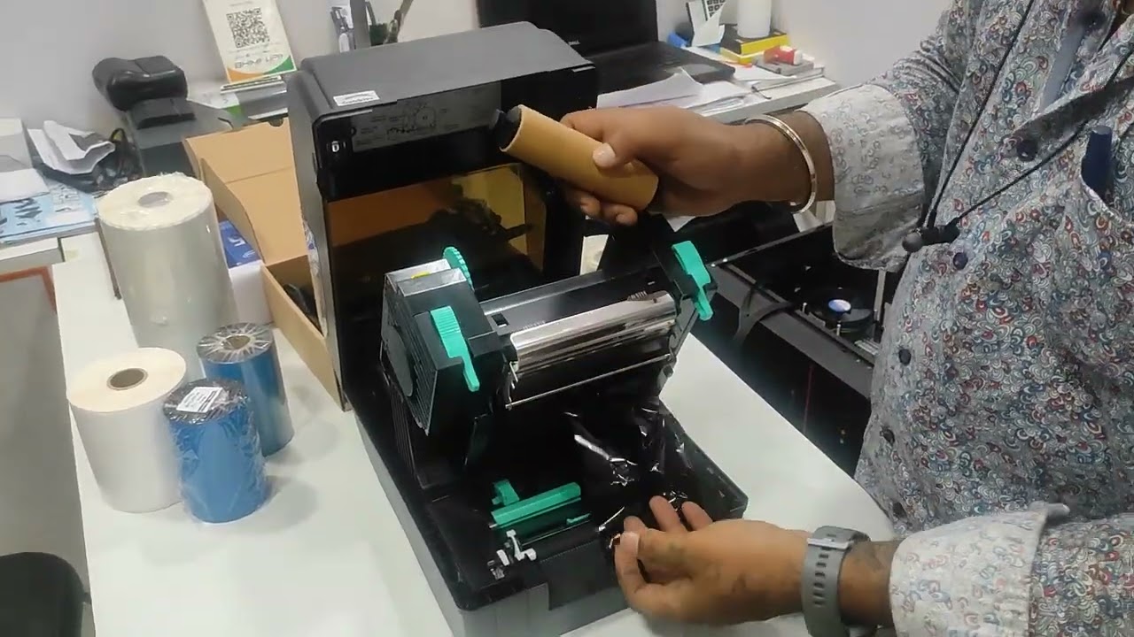 Gobbler 426B Xprinter Barcode Printer Ribbon & Roll Installation