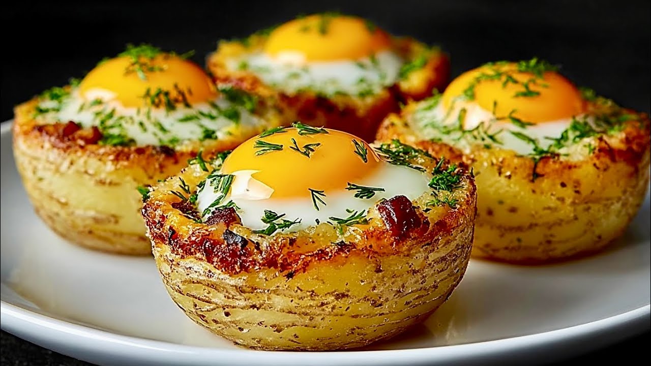 Kartoffelnest in 15 Minuten! Ein schnelles und leckeres Abendessen wie in einem Restaurant!