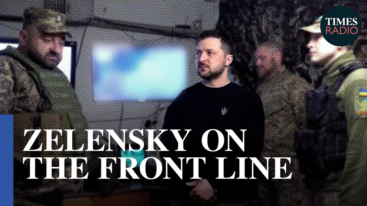 Zelensky meets troops near front line