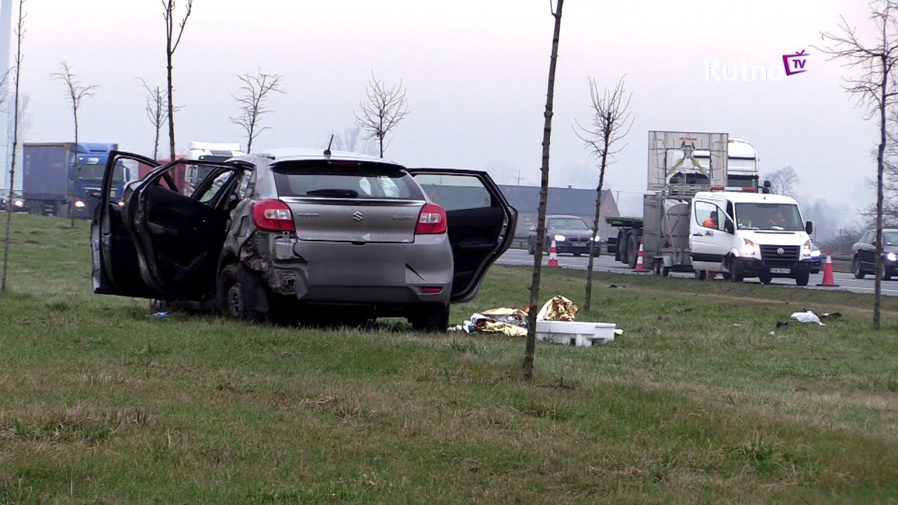 Wypadek na A1 koło Kutna.
