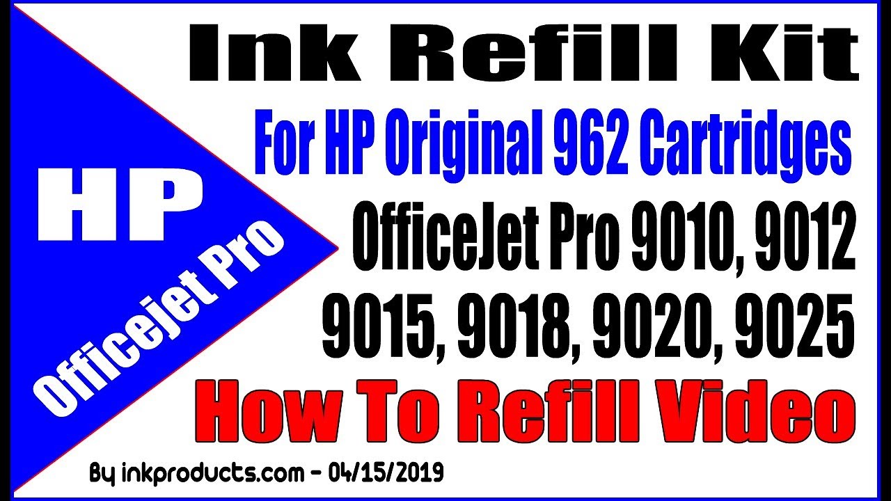 Ink Refill Kit For HP Original 962 Cartridges