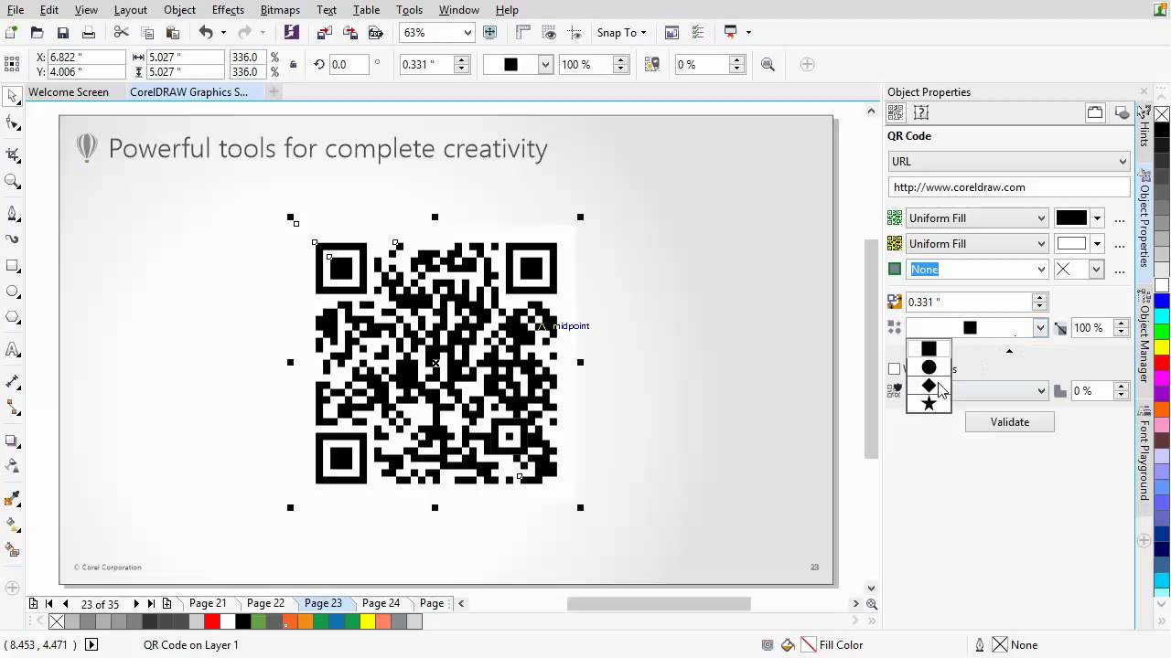 CorelDRAW&reg; Graphics Suite X7 - New QR code generator