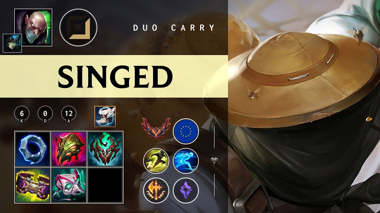 Singed Carry vs Ziggs - EUW Grandmaster Patch 26.04