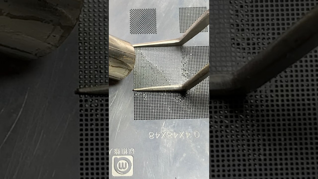 Cpu Reballing With Universal Stencil #mobilerepair #icreballing