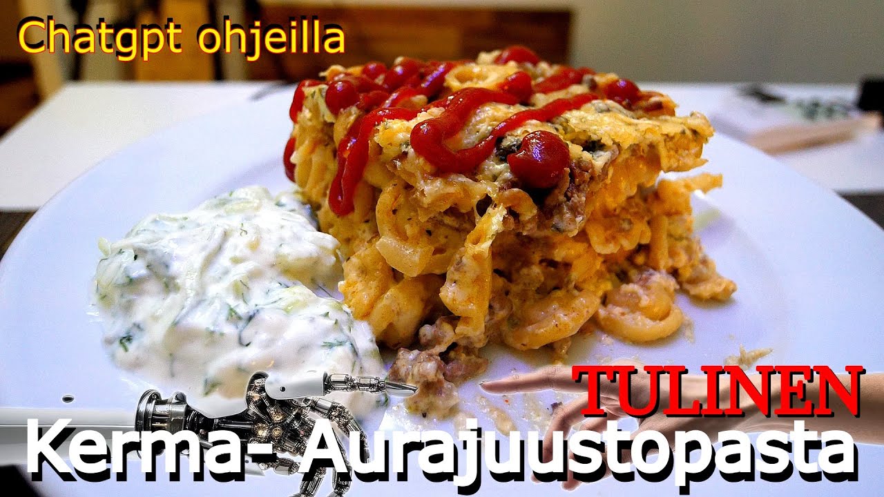 Tulinen Kerma-Aurajuustopasta || Tekoälyn ohjeella!