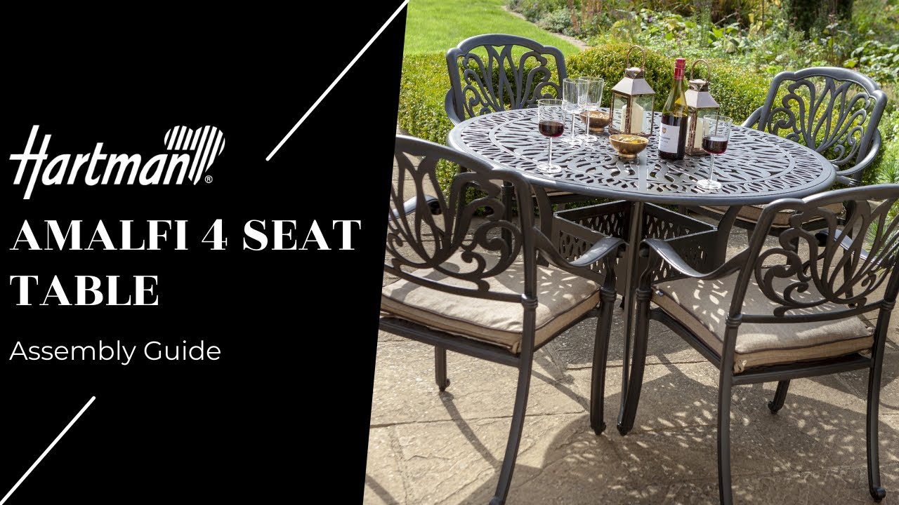 Amalfi 4 Seat Round Table - Assembly Guide