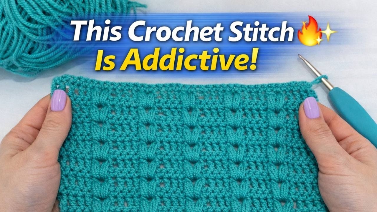 This Crochet Stitch Is So Addictive! (Easy & Beautiful Pattern)
