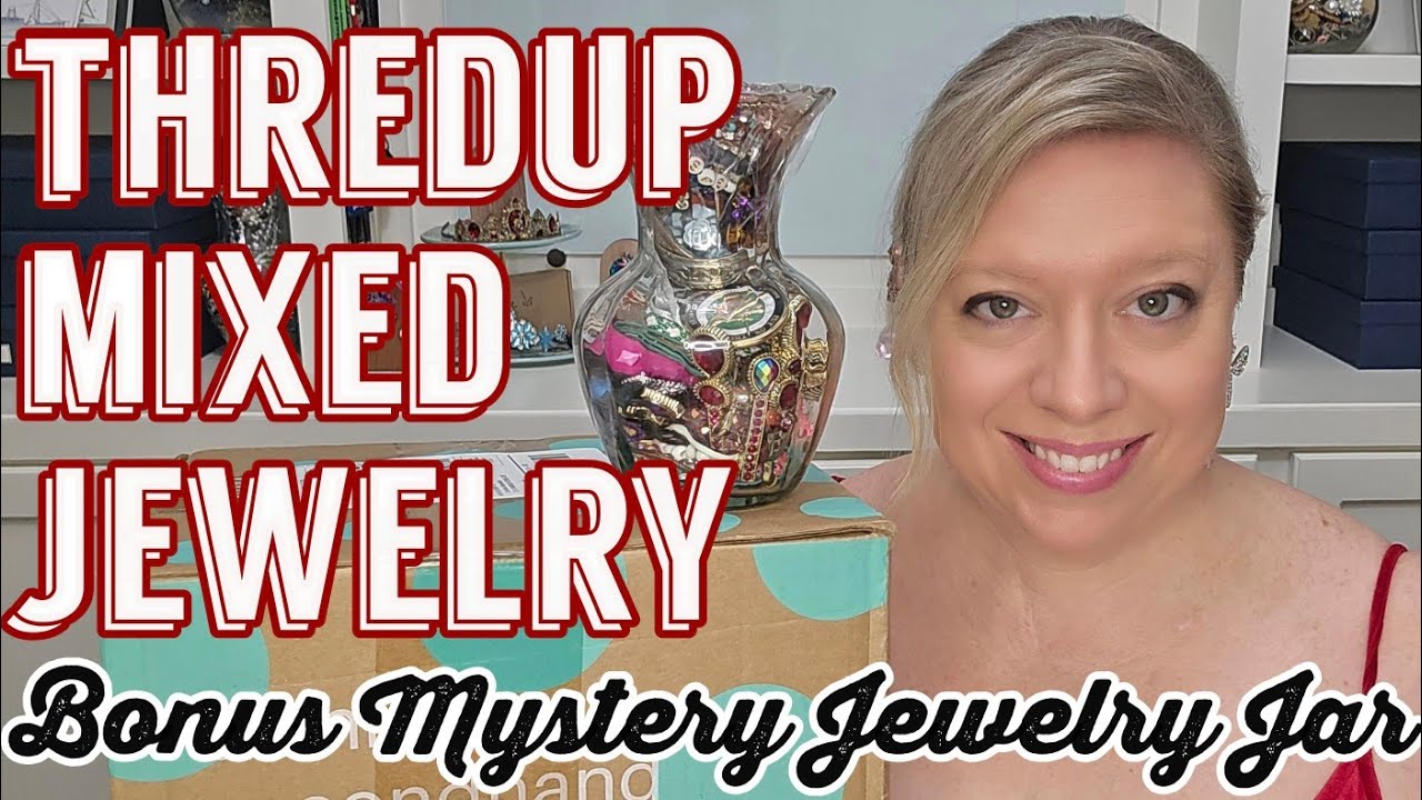 Thredup Mixed 15 Piece Jewelry Box PLUS Local Jewelry Jar Unboxing #jewelryjar