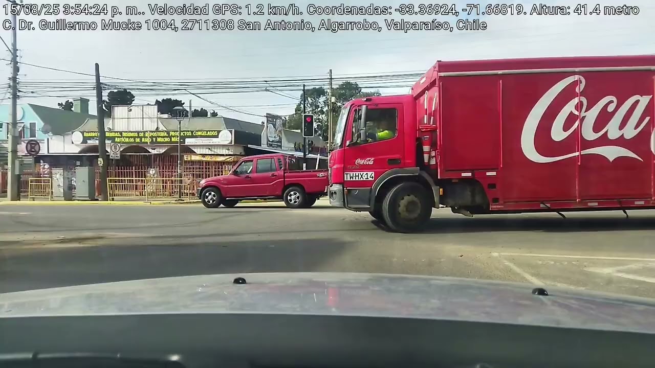 Conduciendo desde Algarrobo hacia el sector del Outlet La Fabrica en Santiago (Road Trip In Chile)