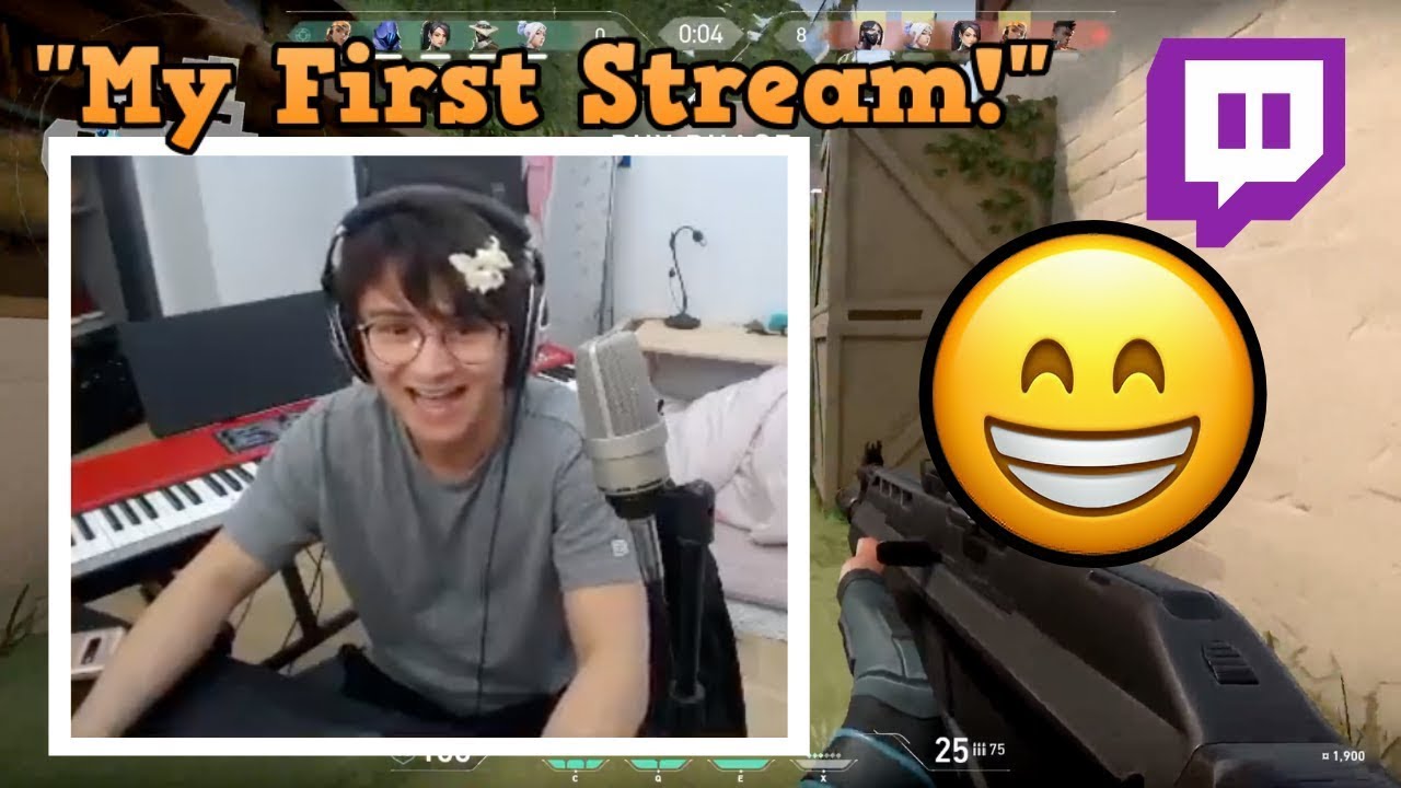 Michael Reeves's first ever STREAM! And Plays VALORANT (highlights)