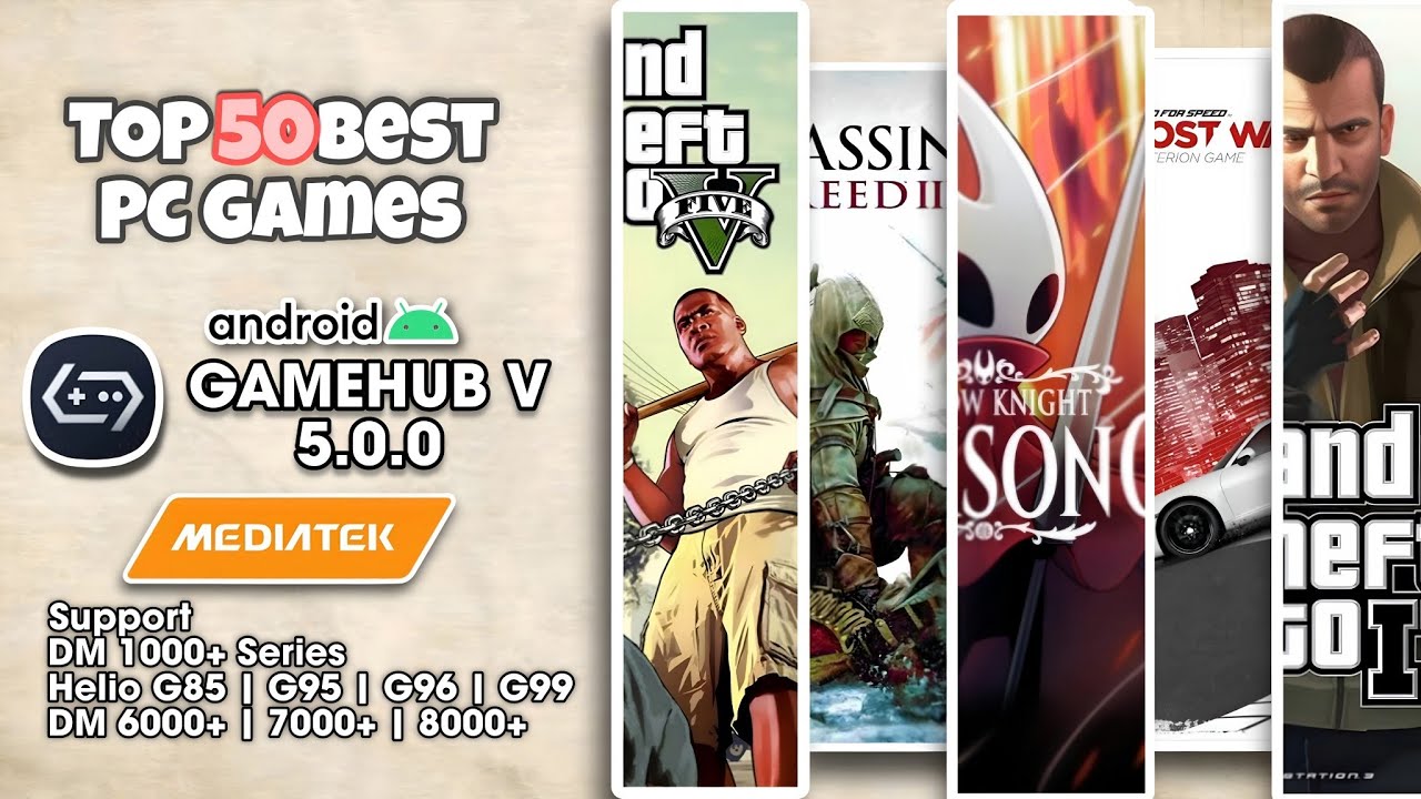 Top 50 Best Playable on Gamehub For Mali GPU | Supports All Dimensity & Helio G99/G95/G85