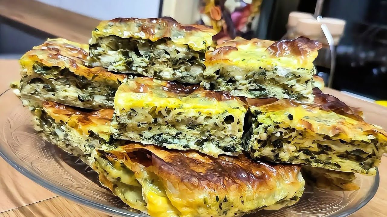 🥧 Homemade Spinach and Cheese Phyllo Pie (Recipe in Description)