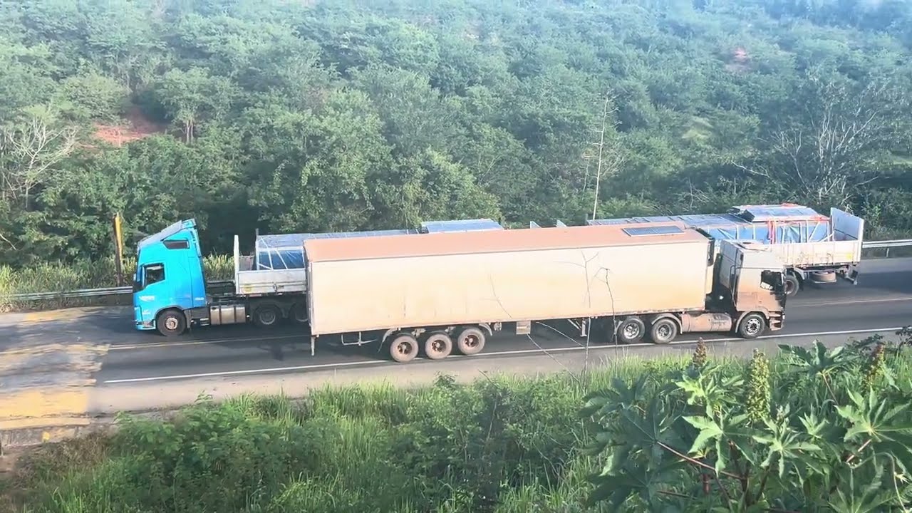 ASSIM ESTAR A BR116 EM PLENO DOMINGO DE CARNAVAL #caminhão #caminhoneiro #br116#estrada #volvo 