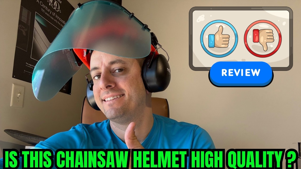 🪵 Budget Friendly Industrial Chainsaw Helmet with Face Shield, Ear Muffs, Meets ANSI S3.19 Standards