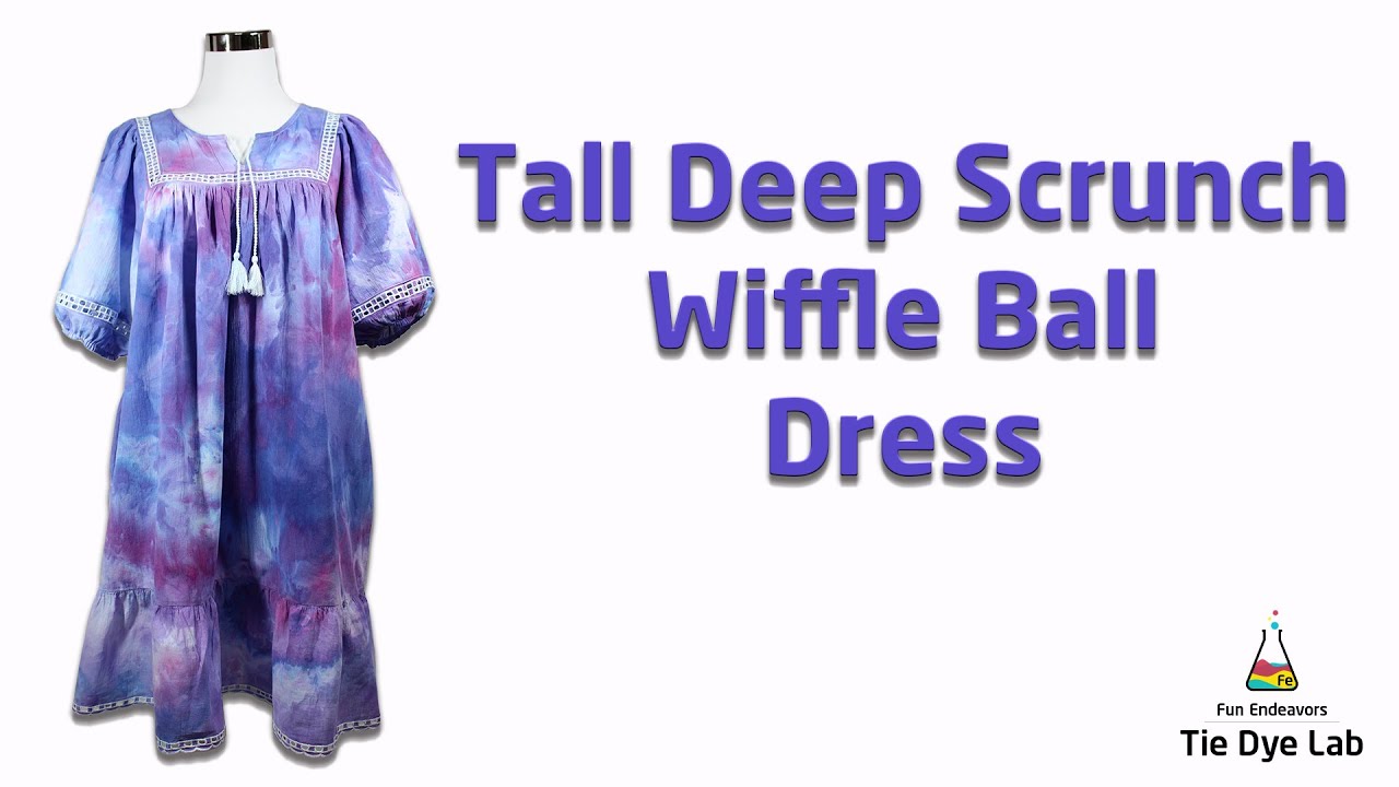 Tie Dye Designs : Wiffle Ball Ice Dyed Old Navy Dress [Tall Deep Scrunches]